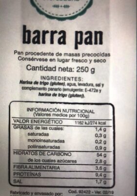 Barra de pan