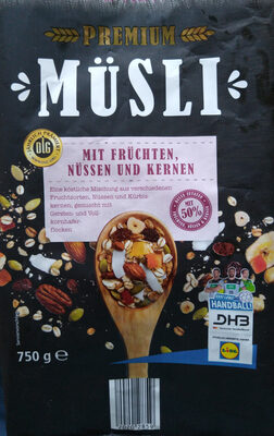 Premium muesli frutos secos y fruta