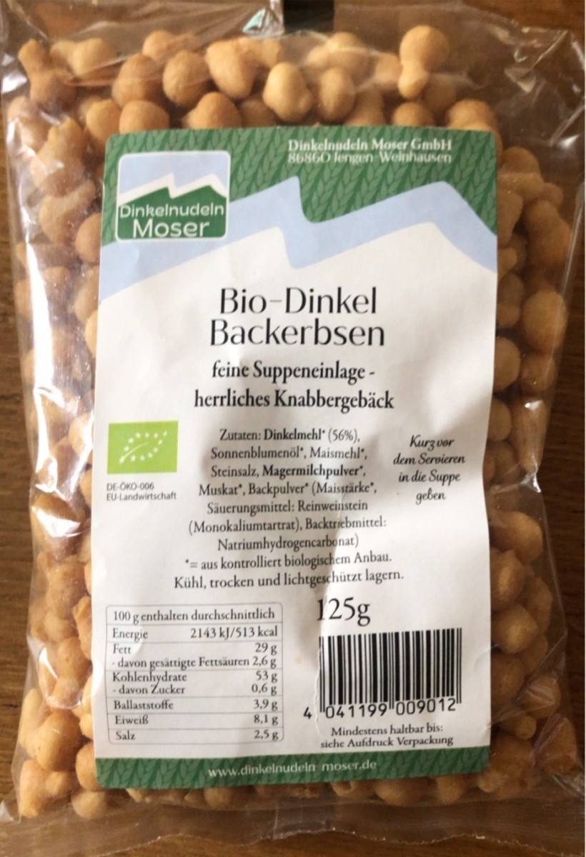 Bio Dinkel Backerbsen