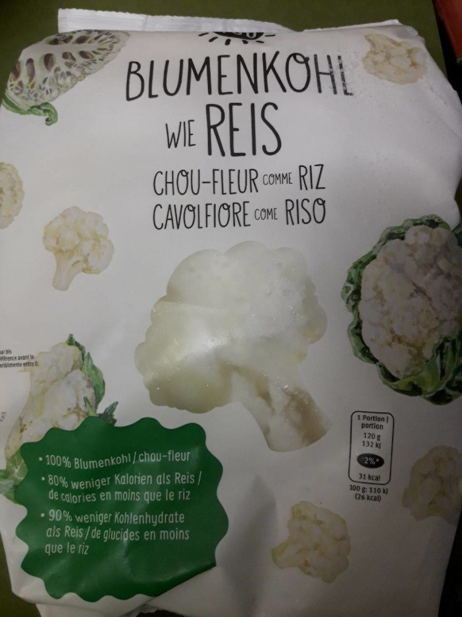 Blumenkohl wie Reis