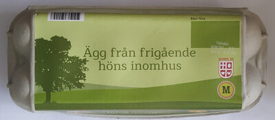 10 ägg från frigående höns inomhus
